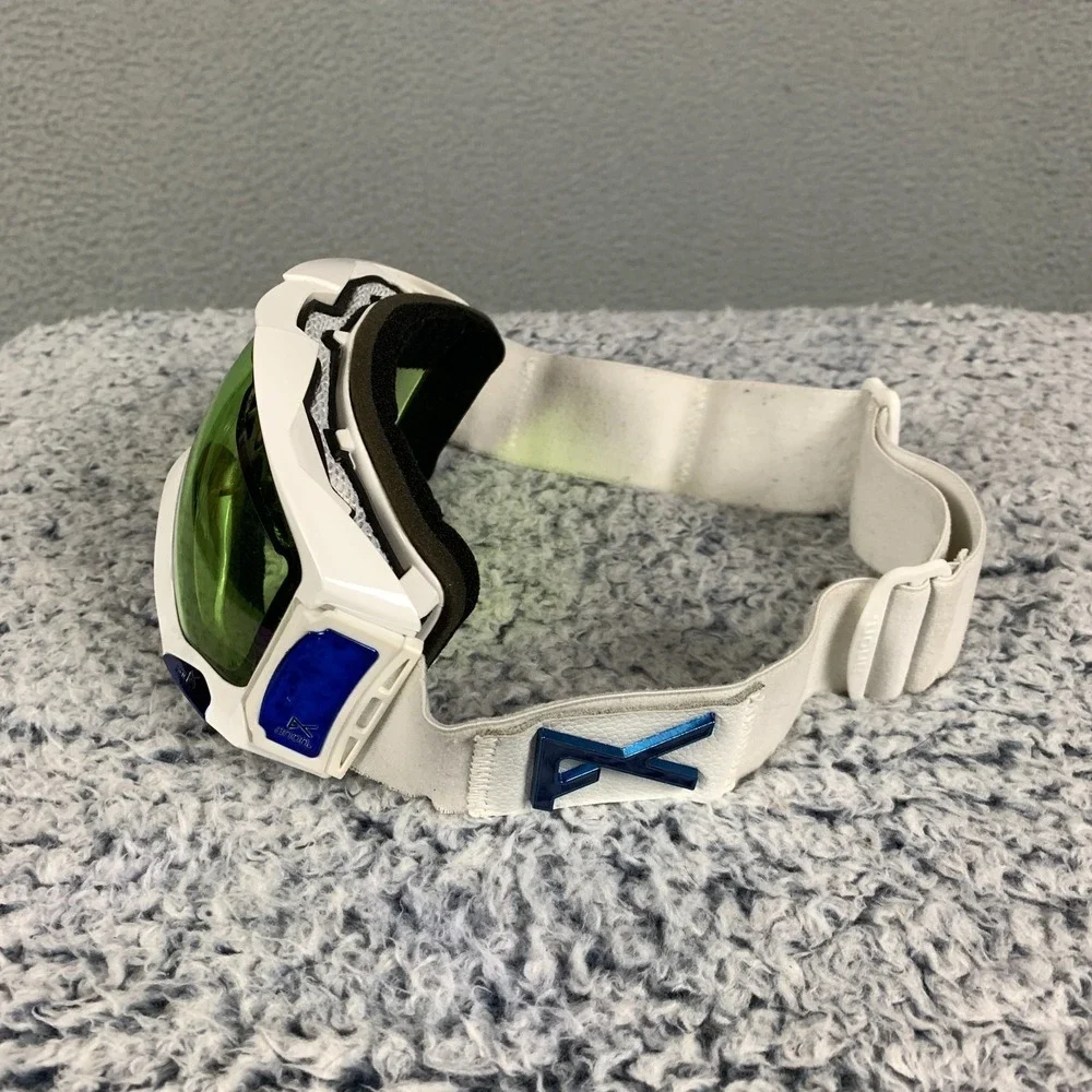 Anon X Goggles Kids Youth Size White Frame Green Lens Adjustable Snowboard Ski